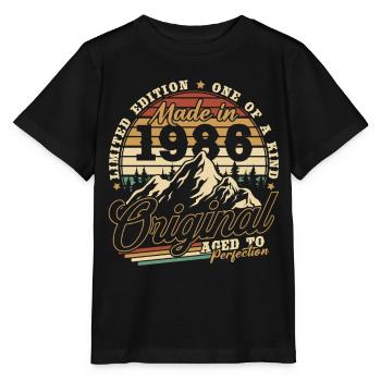 Cadeau d’anniversaire vintage vintage rétro 1986 - T-shirt bio MINI CREATOR Stanley/Stella Enfant - noir - Devant - Mikhail (115cm)