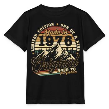 Cadeau d’anniversaire vintage vintage rétro 1976 - T-shirt bio MINI CREATOR Stanley/Stella Enfant - noir - Devant - Mikhail (115cm)
