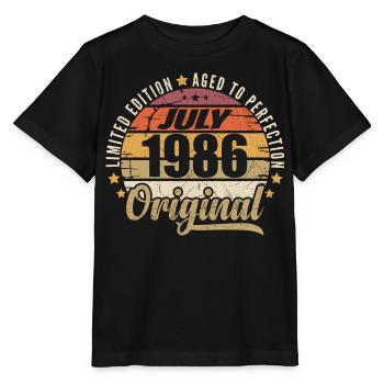 Anniversaire Mythique 1986 Cadeau Vintage 1986 - T-shirt bio MINI CREATOR Stanley/Stella Enfant - noir - Devant - Mikhail (115cm)