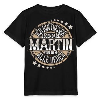 Martin - Stanley/Stella Kinder T-Shirt MINI CREATOR  - Schwarz - Vorne - Mikhail (115cm)