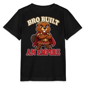 Bro Built an Empire Funny Roman Beaver Meme - Stanley/Stella MINI CREATOR Kids’ T-Shirt - black - Front - Mikhail (115cm)