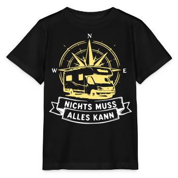 Nichts Muss Alles Kann Vanlife Camper - Stanley/Stella Kinder T-Shirt MINI CREATOR  - Schwarz - Vorne - Mikhail (115cm)