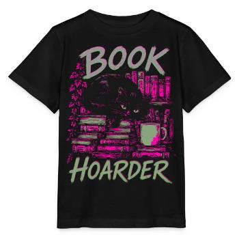 Collectionneur de livres Horde de Chat Couleurs néon - T-shirt bio MINI CREATOR Stanley/Stella Enfant - noir - Devant - Mikhail (115cm)