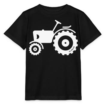 Trecker / Traktor / Schlepper / Zugmaschine (W) - Stanley/Stella Kinder T-Shirt MINI CREATOR  - Schwarz - Vorne - Mikhail (115cm)