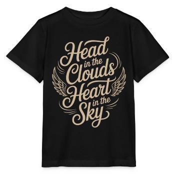 Private Pilot Head In The Clouds Loves Aviation - Stanley/Stella MINI CREATOR Kids’ T-Shirt - black - Front - Mikhail (115cm)