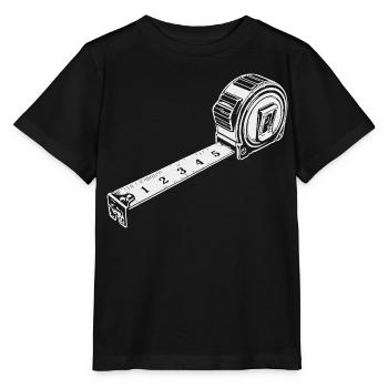 mètre ruban - T-shirt bio MINI CREATOR Stanley/Stella Enfant - noir - Devant - Mikhail (115cm)