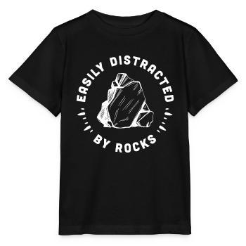 Amoureux des rochers, géologie drôle, chasse de roches - T-shirt bio MINI CREATOR Stanley/Stella Enfant - noir - Devant - Mikhail (115cm)