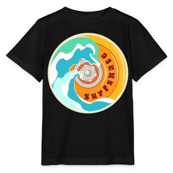 Surfskate Lover - T-shirt bio MINI CREATOR Stanley/Stella Enfant - noir - Devant - Mikhail (115cm)