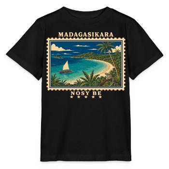 Madagaskar Nosy Be Vintage Reisemarke - Stanley/Stella Kinder T-Shirt MINI CREATOR  - Schwarz - Vorne - Mikhail (115cm)