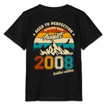 Août 2008 | Vieilli à la perfection | Anniversaire - T-shirt bio MINI CREATOR Stanley/Stella Enfant - noir - Devant - Mikhail (115cm)