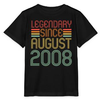 Légendaire depuis août 2008, anniversaire - T-shirt bio MINI CREATOR Stanley/Stella Enfant - noir - Devant - Mikhail (115cm)