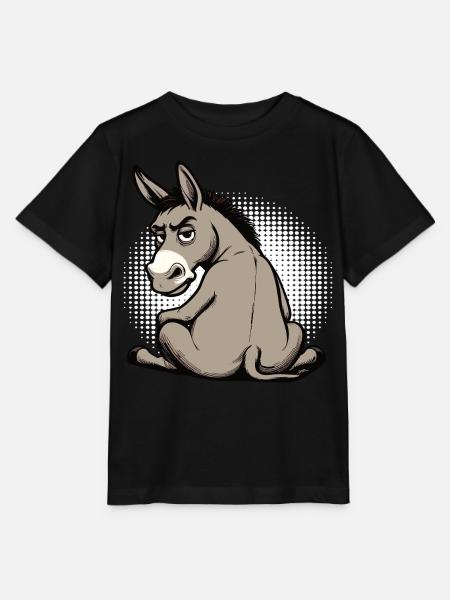 Esel Eselchen Eselhalter Muli Langohresel Muli - Stanley/Stella Kinder T-Shirt MINI CREATOR - Schwarz
