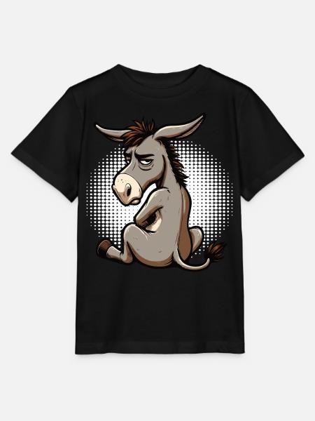 Esel Eselchen Eselhalter Muli Langohresel Muli - Stanley/Stella Kinder T-Shirt MINI CREATOR - Schwarz