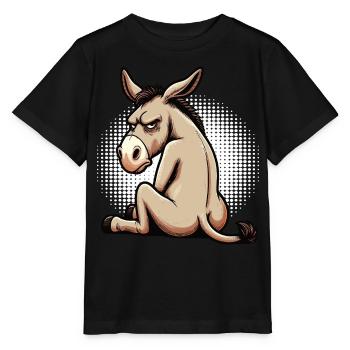 Esel Eselchen Eselhalter Muli Langohresel Muli - Stanley/Stella Kinder T-Shirt MINI CREATOR  - Schwarz - Vorne - Mikhail (115cm)