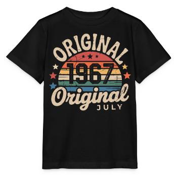 Original Juillet 1967 Anniversaire Vintage Retro - T-shirt bio MINI CREATOR Stanley/Stella Enfant - noir - Devant - Mikhail (115cm)