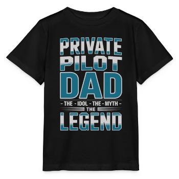 Pilote privé Papa L’idole L’Instructeur de vol - T-shirt bio MINI CREATOR Stanley/Stella Enfant - noir - Devant - Mikhail (115cm)
