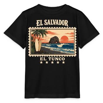 El Salvador El Tunco Vintage Reisemarke - Stanley/Stella Kinder T-Shirt MINI CREATOR  - Schwarz - Vorne - Mikhail (115cm)