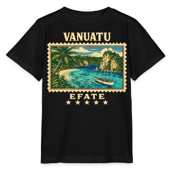 Marque de voyage vintage Vanuatu Efate - T-shirt bio MINI CREATOR Stanley/Stella Enfant - noir - Devant - Mikhail (115cm)