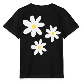 Fleurs blanches dans une élégance intemporelle - T-shirt bio MINI CREATOR Stanley/Stella Enfant - noir - Devant - Mikhail (115cm)