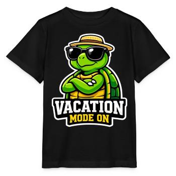 Vacances de tortues cool vacances d’été - T-shirt bio MINI CREATOR Stanley/Stella Enfant - noir - Devant - Mikhail (115cm)