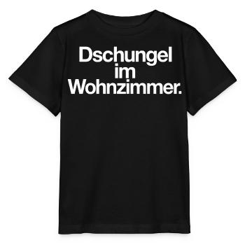 Dschungel im Wohnzimmer Spruch Pflanzen Motiv - Stanley/Stella Kinder T-Shirt MINI CREATOR  - Schwarz - Vorne - Mikhail (115cm)