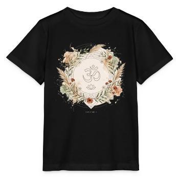 Om Lotus Mandala Yoga Boho Zen - Stanley/Stella MINI CREATOR Kids’ T-Shirt - black - Front - Mikhail (115cm)