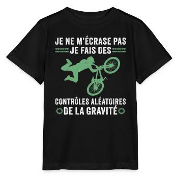 je fais des contrôles aléatoires de la gravité VTT - T-shirt bio MINI CREATOR Stanley/Stella Enfant - noir - Devant - Mikhail (115cm)