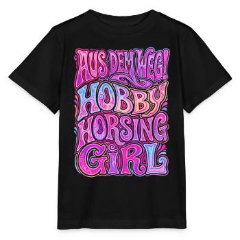 Hobby Horsing Girl Groovy - Stanley/Stella Kinder T-Shirt MINI CREATOR  - Schwarz - Vorne - Mikhail (115cm)