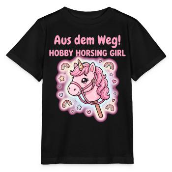 Hobby Horsing Girl Einhorn - Stanley/Stella Kinder T-Shirt MINI CREATOR  - Schwarz - Vorne - Mikhail (115cm)