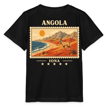 Marque de voyage vintage Angola Iona - T-shirt bio MINI CREATOR Stanley/Stella Enfant - noir - Devant - Mikhail (115cm)