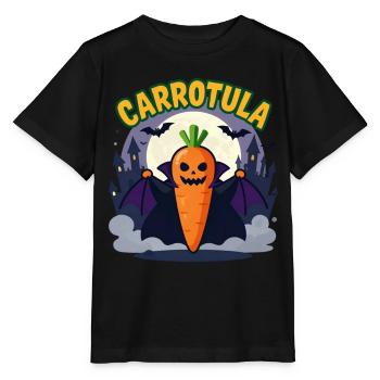 Blague sur le costume d’Halloween de Carotte Carotte et Vampire - T-shirt bio MINI CREATOR Stanley/Stella Enfant - noir - Devant - Mikhail (115cm)