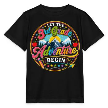 Aventure CE2 Rentrée Scolaire CE2 Colorée - T-shirt bio MINI CREATOR Stanley/Stella Enfant - noir - Devant - Mikhail (115cm)