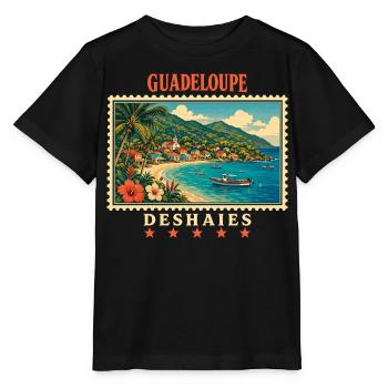Marque de voyage vintage Guadeloupe Deshaies - T-shirt bio MINI CREATOR Stanley/Stella Enfant - noir - Devant - Mikhail (115cm)