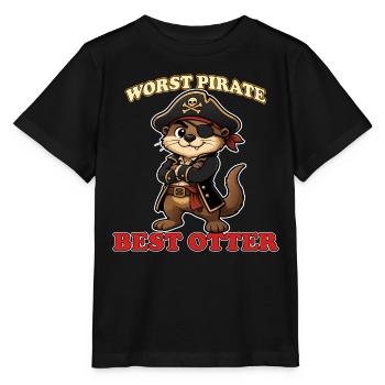 Worst Pirate Best Otter Funny Pirate Mascot Meme - T-shirt bio MINI CREATOR Stanley/Stella Enfant - noir - Devant - Mikhail (115cm)