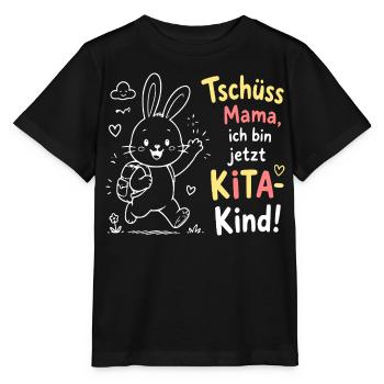 Kita Kind Bunny Abschied Motiv - Stanley/Stella Kinder T-Shirt MINI CREATOR  - Schwarz - Vorne - Mikhail (115cm)