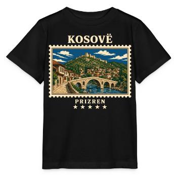 Kosovo Prizren Vintage Reisemarke - Stanley/Stella Kinder T-Shirt MINI CREATOR  - Schwarz - Vorne - Mikhail (115cm)