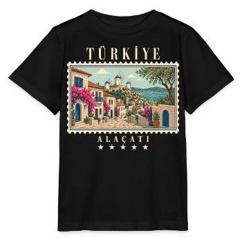 Türkiye Alaçatı Vintage Reisemarke - Stanley/Stella Kinder T-Shirt MINI CREATOR  - Schwarz - Vorne - Mikhail (115cm)