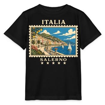 Italien Salerno Vintage Reisemarke - Stanley/Stella Kinder T-Shirt MINI CREATOR  - Schwarz - Vorne - Mikhail (115cm)