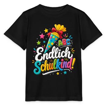 Endlich Schulkind ! - Stanley/Stella Kinder T-Shirt MINI CREATOR  - Schwarz - Vorne - Mikhail (115cm)