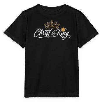 Christ is King - Krone Design - T-shirt bio MINI CREATOR Stanley/Stella Enfant - noir - Devant - Mikhail (115cm)