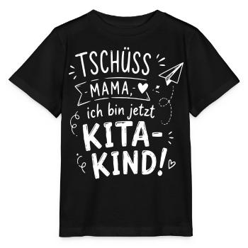 Tschüss Mama Kita-Kind - Stanley/Stella Kinder T-Shirt MINI CREATOR  - Schwarz - Vorne - Mikhail (115cm)