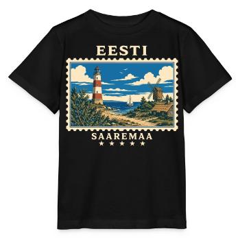 Estland Saaremaa Vintage Reisemarke - Stanley/Stella Kinder T-Shirt MINI CREATOR  - Schwarz - Vorne - Mikhail (115cm)