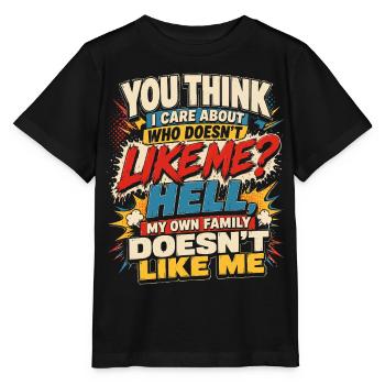 Humour Noir Famille Citation Sarcasme BD Comic - T-shirt bio MINI CREATOR Stanley/Stella Enfant - noir - Devant - Mikhail (115cm)