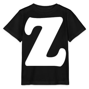 Impression en grand style Z | Lettre Z | Z Logo - T-shirt bio MINI CREATOR Stanley/Stella Enfant - noir - Devant - Mikhail (115cm)
