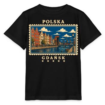 Polen Gdańsk Vintage Reisemarke - Stanley/Stella Kinder T-Shirt MINI CREATOR  - Schwarz - Vorne - Mikhail (115cm)