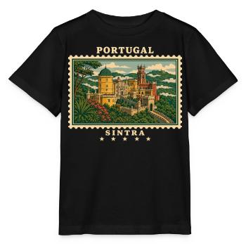 Portugal Sintra Vintage Reisemarke - Stanley/Stella Kinder T-Shirt MINI CREATOR  - Schwarz - Vorne - Mikhail (115cm)