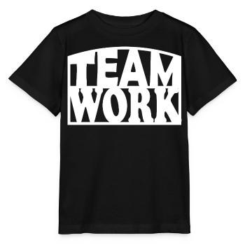 Teamwork Bold Stencil - Stanley/Stella Kinder T-Shirt MINI CREATOR  - Schwarz - Vorne - Mikhail (115cm)