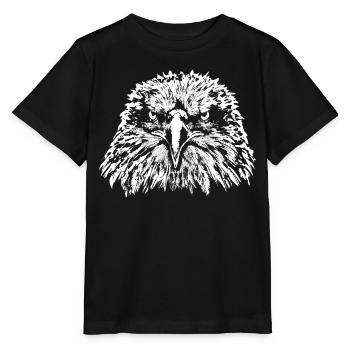 Eagle / Head / Bald Eagle - Stanley/Stella MINI CREATOR Kids’ T-Shirt - black - Front - Mikhail (115cm)