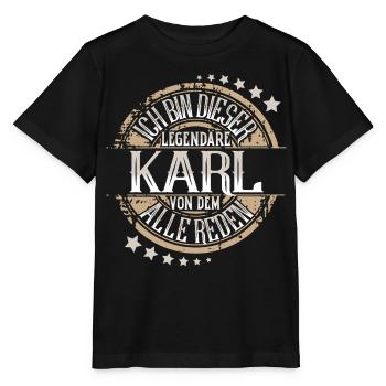 Karl - Stanley/Stella Kinder T-Shirt MINI CREATOR  - Schwarz - Vorne - Mikhail (115cm)