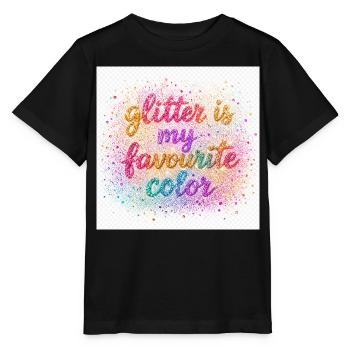 Glitzer ist meine Lieblingsfarbe - Stanley/Stella Kinder T-Shirt MINI CREATOR  - Schwarz - Vorne - Mikhail (115cm)